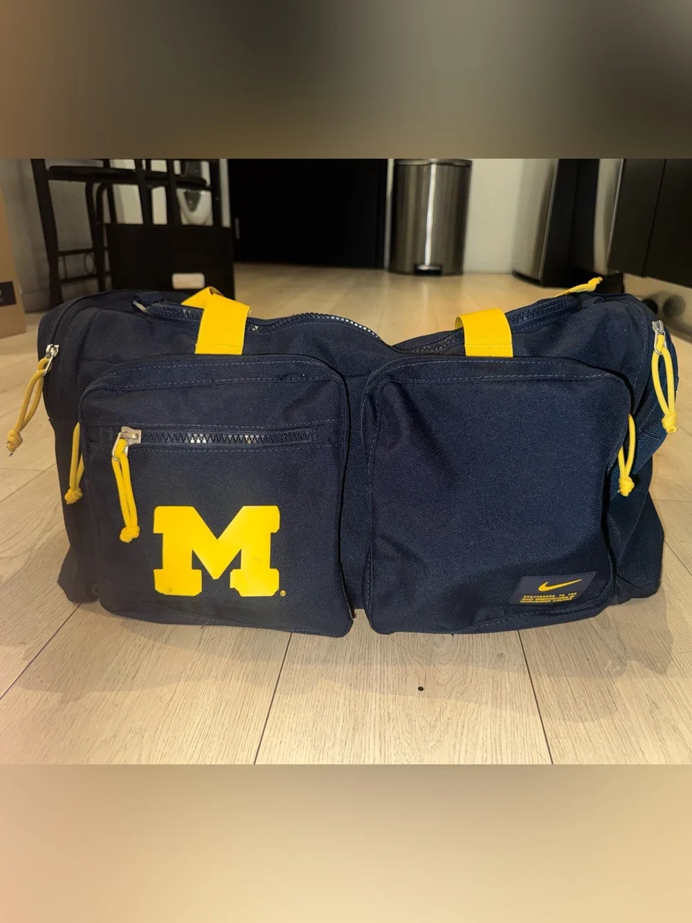 Michigan Wolverines Player Issued Nike Duffel Bag with Straps